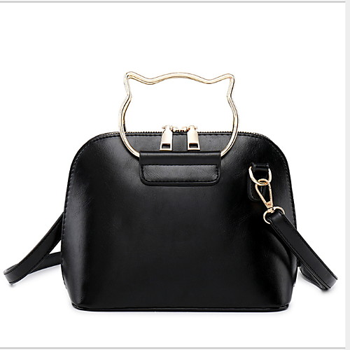 

Women's PU Top Handle Bag Solid Color Wine / Brown / Black