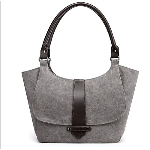 

Women's Canvas Top Handle Bag Solid Color Purple / Brown / Black