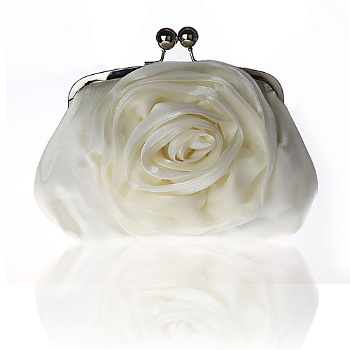 

Women's Sashes / Ribbons Silk Evening Bag Solid Color Almond / White / Silver