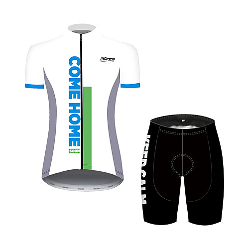 

21Grams Women's Short Sleeve Cycling Jersey with Shorts Black / White Bike Clothing Suit Breathable 3D Pad Quick Dry Ultraviolet Resistant Sweat-wicking Sports Solid Color Mountain Bike MTB Road Bike