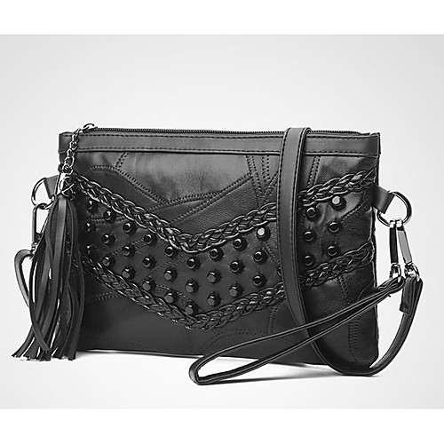 

Women's PU Top Handle Bag Solid Color Black