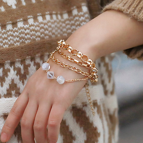 

Women's Wrap Bracelet Vintage Bracelet Bracelet Layered Fashion Trendy Korean Fashion Cute Elegant Alloy Bracelet Jewelry Gold For Gift Formal Date Birthday Festival