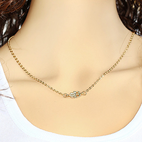 

Women's Choker Necklace Necklace Friends European Romantic Casual / Sporty Sweet Chrome Gold Silver 30 cm Necklace Jewelry 1pc For Street Festival