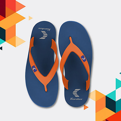 

Men's PVC Spring & Summer Casual Slippers & Flip-Flops Breathable Color Block Red / Orange / Blue
