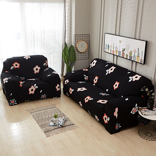 

Nordic Simple Style Black Printing Elastic Sofa Cover Stretchable Combination Sofa Cover