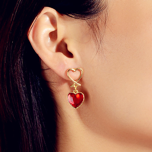 

Women's Earrings Geometrical Sweet Heart Punk Trendy Romantic Boho Elegant Earrings Jewelry Gold For Birthday Party Evening Prom Beach 1 Pair