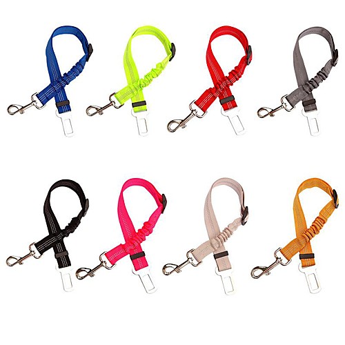 

Dog Car Seat Harness / Safety Harness Reflective Portable Safety Solid Colored Nylon Black Yellow Red