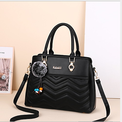 

Women's PU Top Handle Bag Solid Color Blushing Pink / Red / Black
