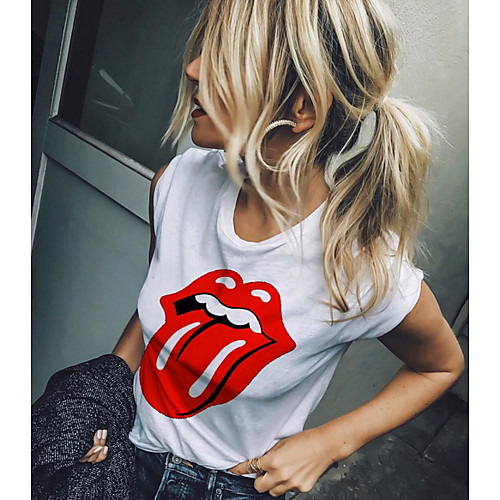 

Women's Daily T-shirt - Cartoon Wine