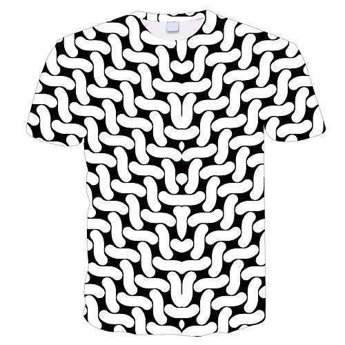 

Men's Daily Holiday Street chic / Exaggerated T-shirt - 3D / Tie Dye / Animal Wolf, Print White
