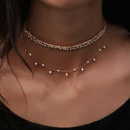 

Women's Necklace Friends European Romantic Casual / Sporty Sweet Chrome Gold 36 cm Necklace Jewelry 1pc For Street Festival