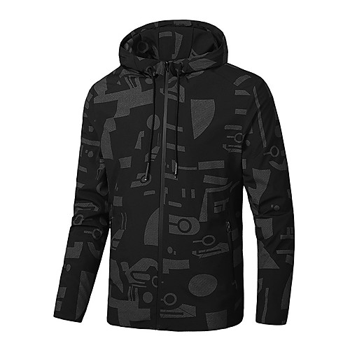 

Men's Full Zip Track Jacket Hoodie Jacket Hooded Running Active Training Jogging Windproof Breathable Soft Sportswear Plus Size Jacket Top Long Sleeve Activewear Stretchy