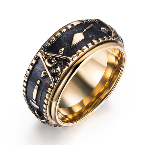 

Men Women Band Ring Gold Silver Stainless Steel Punk Jewelry Mixed Color