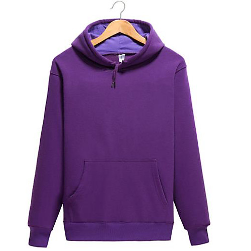 

Men's Casual Hoodie - Solid Colored Purple US32 / UK32 / EU40