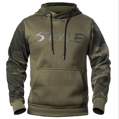 

Men's Basic Hoodie - Camo / Camouflage Army Green US32 / UK32 / EU40