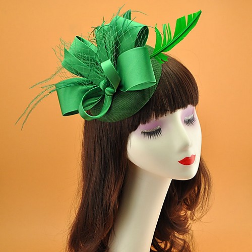 

Net Fascinators with Feather 1 Piece Tea Party / Horse Race Headpiece