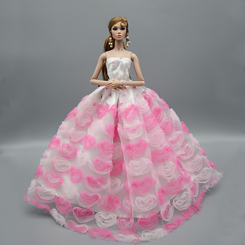 

Universal (Excluding Baby) 11 Clothes Wedding Dress Full Bag Big Skirt Trailing Wedding Dress Design 30 Cm Doll Skirt