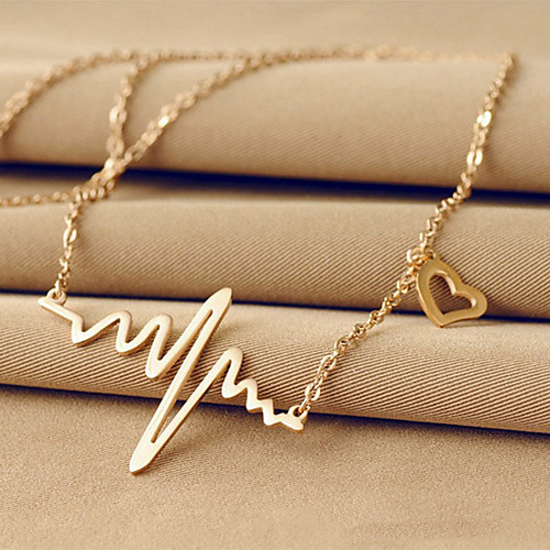 

Women's Pendant Necklace Necklace Friends European Romantic Casual / Sporty Sweet Chrome Gold Silver 40 cm Necklace Jewelry 1pc For Street Festival