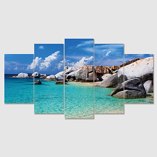 

Print Rolled Canvas Prints Modern Landscape set of 5 pcs without Frame Art Prints