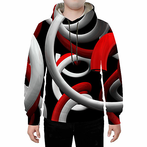 

Men's Casual / Basic Hoodie - Print / 3D Black US32 / UK32 / EU40