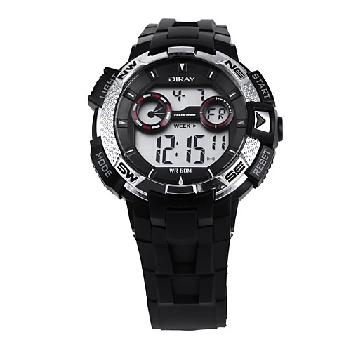 

Men's Sport Watch Automatic self-winding PU Leather Black 50 m Calendar / date / day Chronograph Alarm Clock Digital Casual Fashion - Black Orange Blue One Year Battery Life