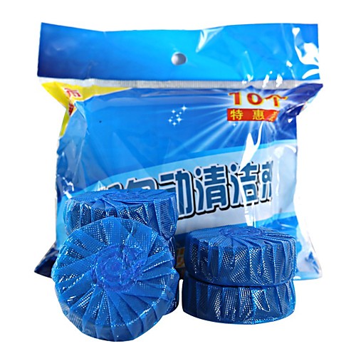 

Long Lasting Automatic Toilet Bowl Cleaner Tablets with Bleach Blue Deordorizes/Sanitizer 10 Counts For 2 Monthes