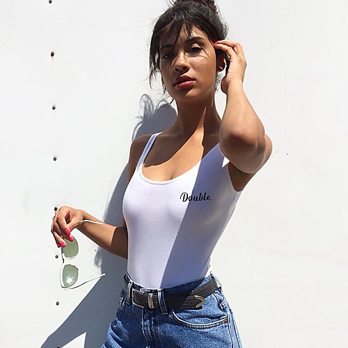 

Women's Daily Tank Top - Solid Colored White