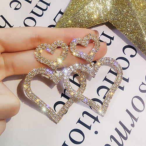 

Women's Drop Earrings Earrings Heart Sweet Heart Elegant Trendy Romantic Fashion Cute Imitation Diamond Earrings Jewelry Gold / Silver For Party Evening Engagement Prom Birthday Beach 1 Pair