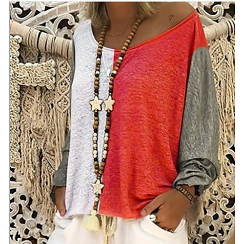 

Women's Daily T-shirt - Color Block Yellow