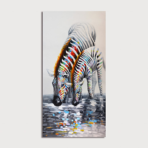 

Print Rolled Canvas Painting Color Zebras Modern Art Prints without Stretcher