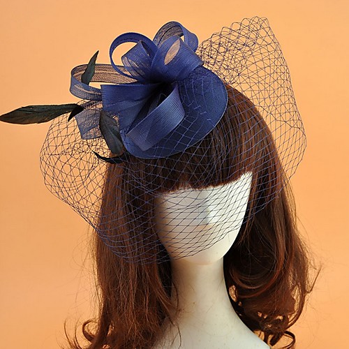 

Net Fascinators with Solid 1 Piece Tea Party / Horse Race Headpiece