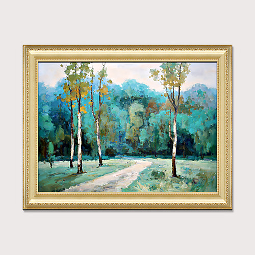 

Framed Art Print Green Country Scenery Forest Path Living Room Dining Room Wall Canvas Art Deco Hangs Pictures