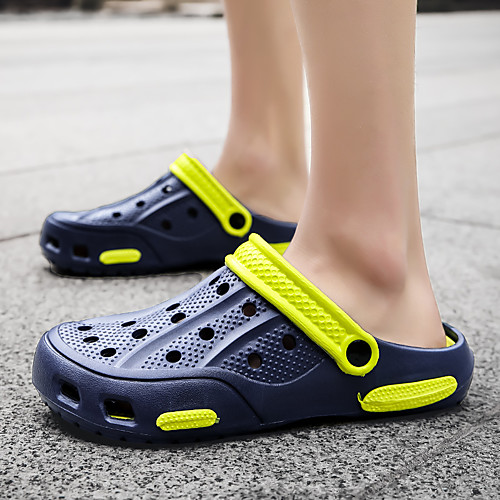 

Men's Rubber Spring & Summer Sporty / Preppy Slippers & Flip-Flops Walking Shoes Breathable Dark Blue / Khaki