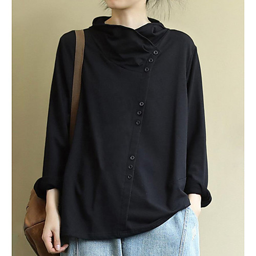 

Women's Daily Blouse - Solid Colored Wine