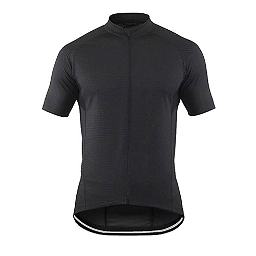 

21Grams Men's Short Sleeve Cycling Jersey 100% Polyester Black Bike Jersey Top Mountain Bike MTB Road Bike Cycling UV Resistant Breathable Quick Dry Sports Clothing Apparel / Stretchy / Race Fit
