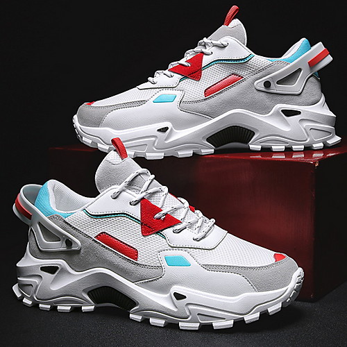 

Men's Mesh Spring Athletic Shoes Color Block Red / Blue / Gray