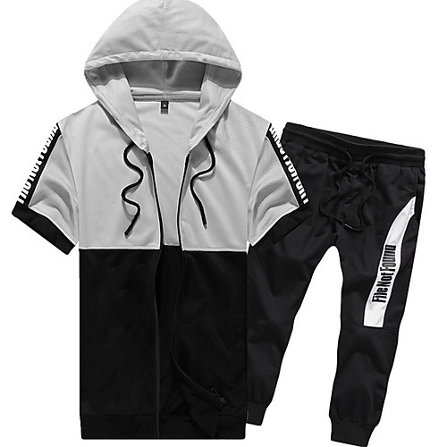 

Men's Basic Activewear Set - Color Block Black US34 / UK34 / EU42