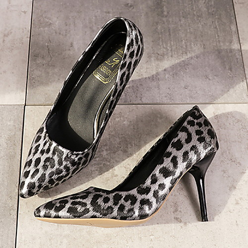

Women's Heels Stiletto Heel Pointed Toe PU Spring & Summer Khaki / Silver
