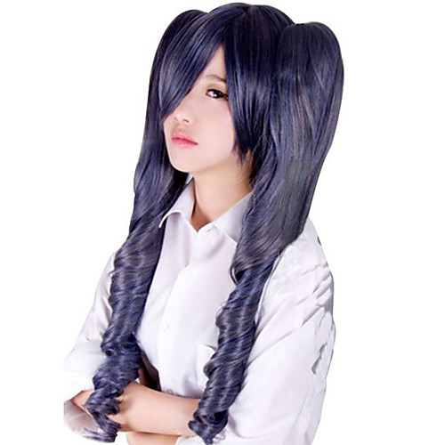 

Black Butler Ciel Phantomhive Cosplay Wigs Women's With 2 Ponytails 28 inch Heat Resistant Fiber Plaited Blue Blue Anime