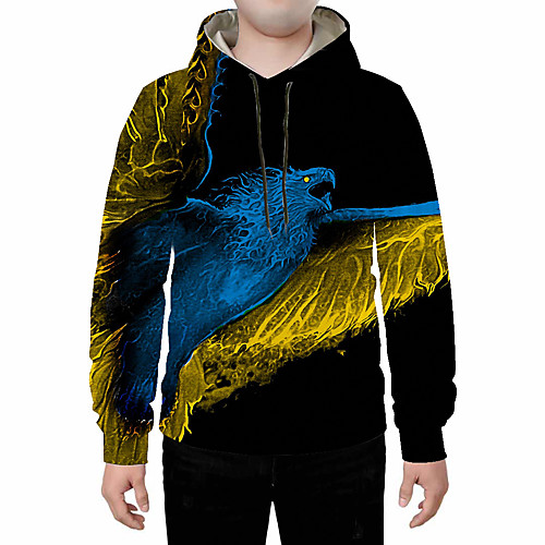 

Men's Casual / Basic Hoodie - Print / 3D Black US32 / UK32 / EU40