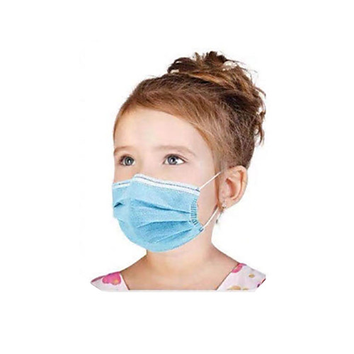 

50 pcs Face Mask Disposable Protection Anti Dustproof Nonwoven Fabric Melt Blown Fabric Filter CE Certified FDA ISO Certification High Quality Girls' Kids Blue