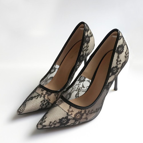 

Women's Heels Stiletto Heel Pointed Toe Mesh Spring & Summer Black
