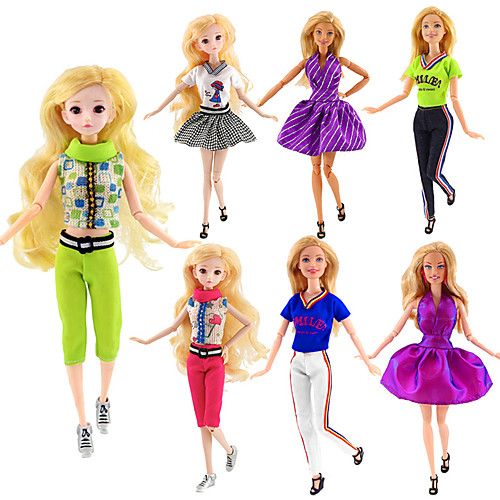 

Doll accessories Doll Clothes Doll Dress Simple Creative Kawaii Skirt Fabrics 1-7 pcs Children's All Toy Gift