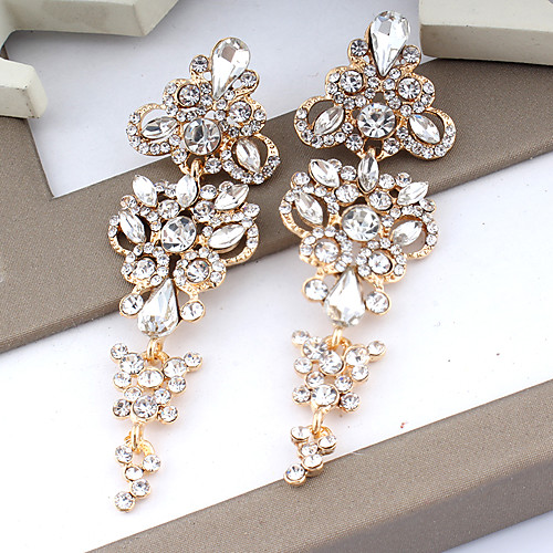 

Women's Drop Earrings Dangle Earrings Pear Cut Drop Fashion Elegant Earrings Jewelry Gold / Silver For Wedding Party Anniversary Prom 1 Pair