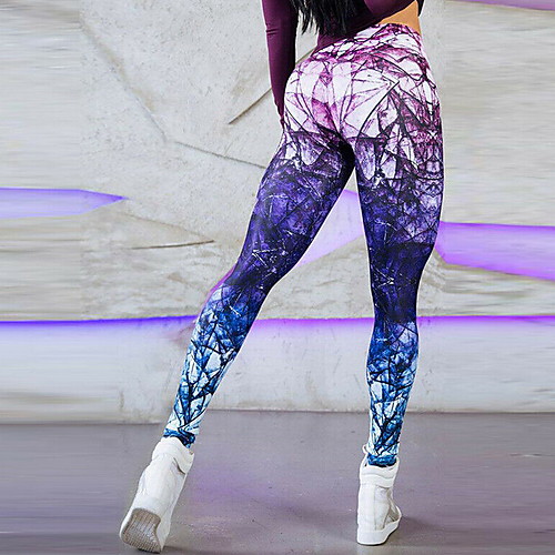 

Activewear Bottoms / Yoga Women's Training Polyester Taffeta Pattern / Print / Split Joint Natural Pants