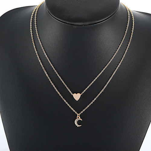 

Women's Pendant Necklace Necklace Friends European Romantic Casual / Sporty Sweet Chrome Gold 45 cm Necklace Jewelry 1pc For Street Festival
