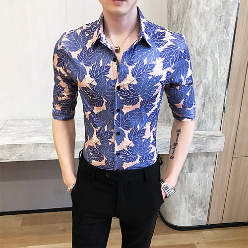 

Men's Daily Basic Shirt - Geometric Blue