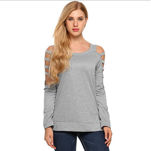 

Women's Daily Blouse - Solid Colored Wine