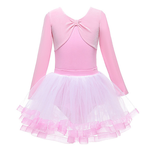 

Girls' Ballet Party Costume Career Costumes Tutus Fashion Poly / Cotton Blend Purple Blushing Pink Black Leotard / Onesie Skirt / Kid's