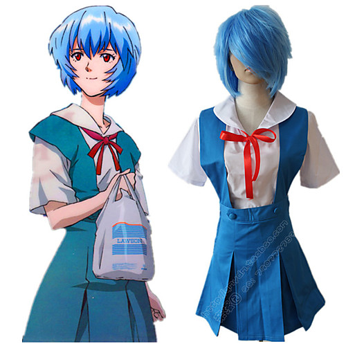 

Inspired by Neon Genesis Evangelion Rei Ayanami Anime Cosplay Costumes Japanese Cosplay Suits Shirt Suspenders For Women's